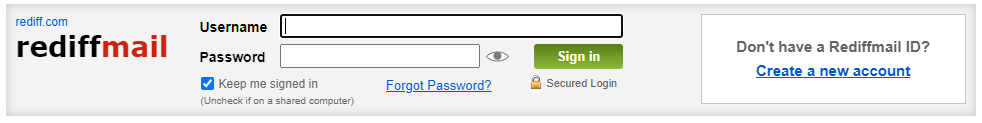 Rediffmail Login